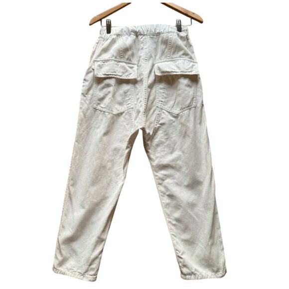 NEW! Nili Lotan S Slouchy Casablanca Pants Elastic Waist Crop Eggshell White 4 6 - Picture 4 of 12